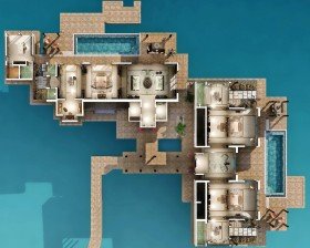 Three Bedroom Ocean Residence with 2 Pools