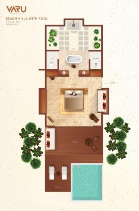 Beach Villa with Pool