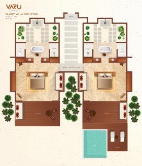 2 BR Family Beach Villa with Pool