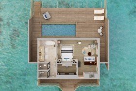 Sunset Overwater Villa with Pool