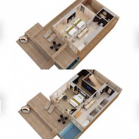 Two Bedroom Beach Villa with Pool