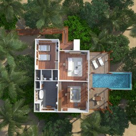 Two Bedroom Treetop Pool Villa (250 m²)
