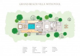 Grand Beach Villa with Pool (135 m2)