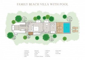 Family Beach Villa with Pool (97 m2)