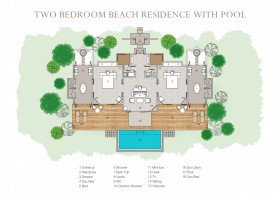 Two Bedroom Beach Residence with Pool (643 m2)