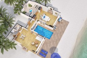 Deluxe Beach Suite with Pool (115 m2 interiér + 75 m2 terasa)