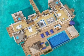 Grand Baglioni Maldives Villa (400 m2 interiér + 370 m2 terasa)