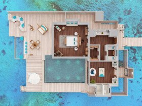 One Bedroom Family Over Water Pool Villa