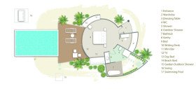 Beach Villa with Pool (78 m2)